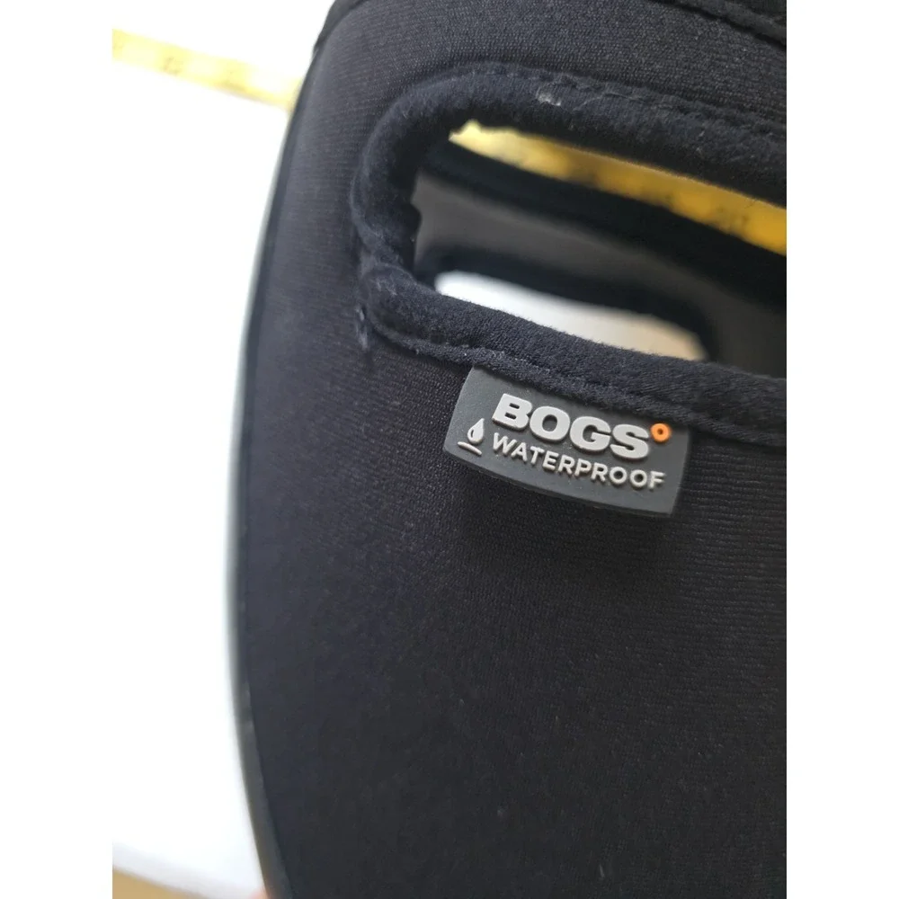 Bogs Kids Size 3 Black Neoprene Rubber Insulated Waterproof Rain Boots Gorpcore